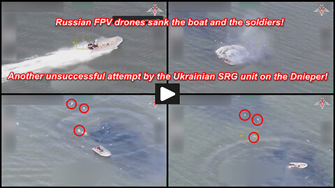 Dnieper river delta: Ukrainian boat with soldiers in suicidal naval action