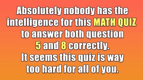 Test Your Math Knowledge