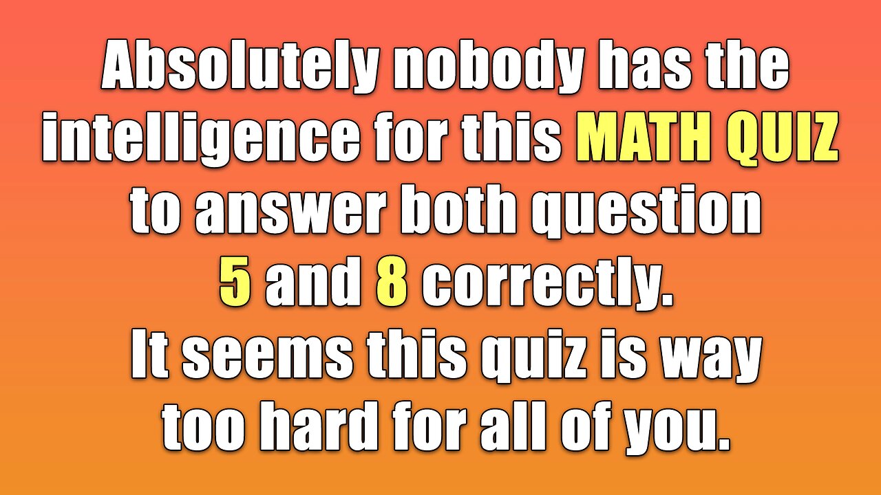 Test Your Math Knowledge