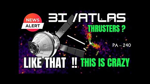 3I/Atlas Jan 22 NEW HUBLLE IMAGES confirm PERFECT JET GEOMETRY like Satellite Thrusters ! WHAT IS IT