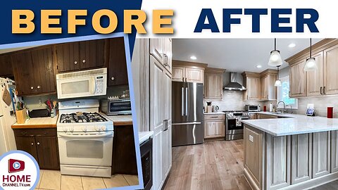 Outdated 80's Kitchen Got a Modern Makeover