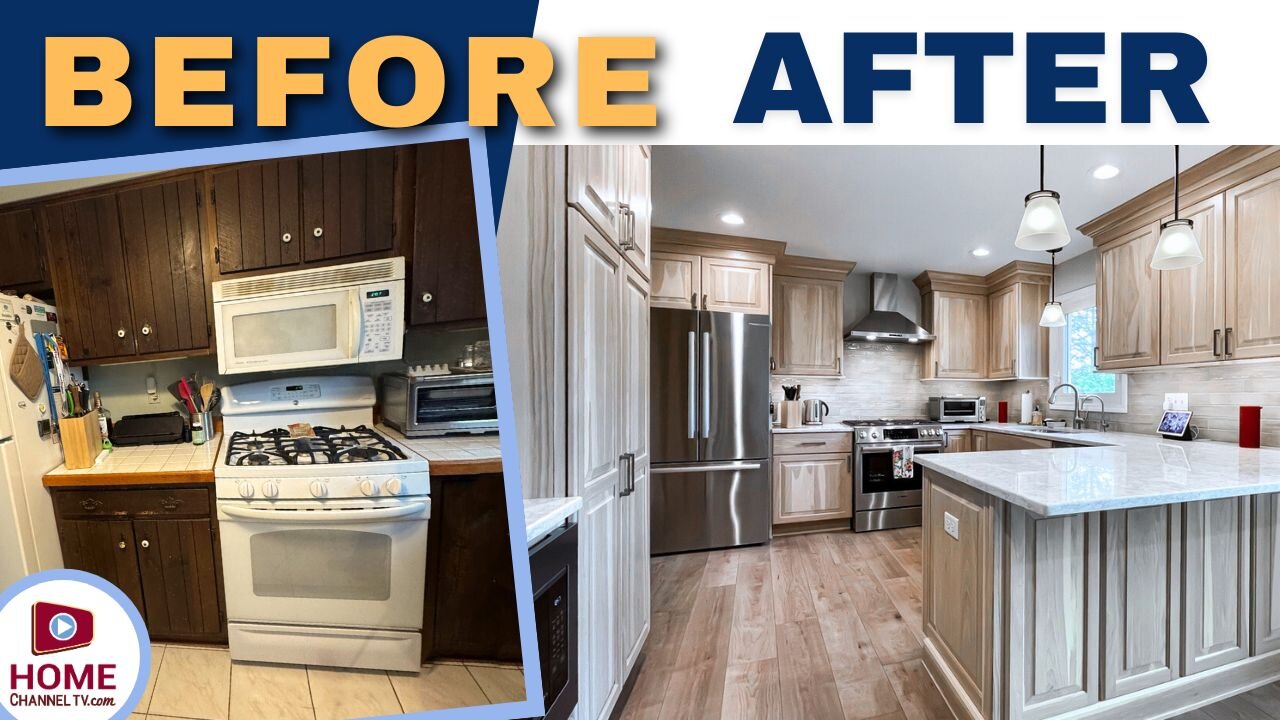 Outdated 80's Kitchen Got a Modern Makeover