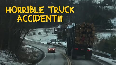 TERRIBLE accident involving a truck carrying logs