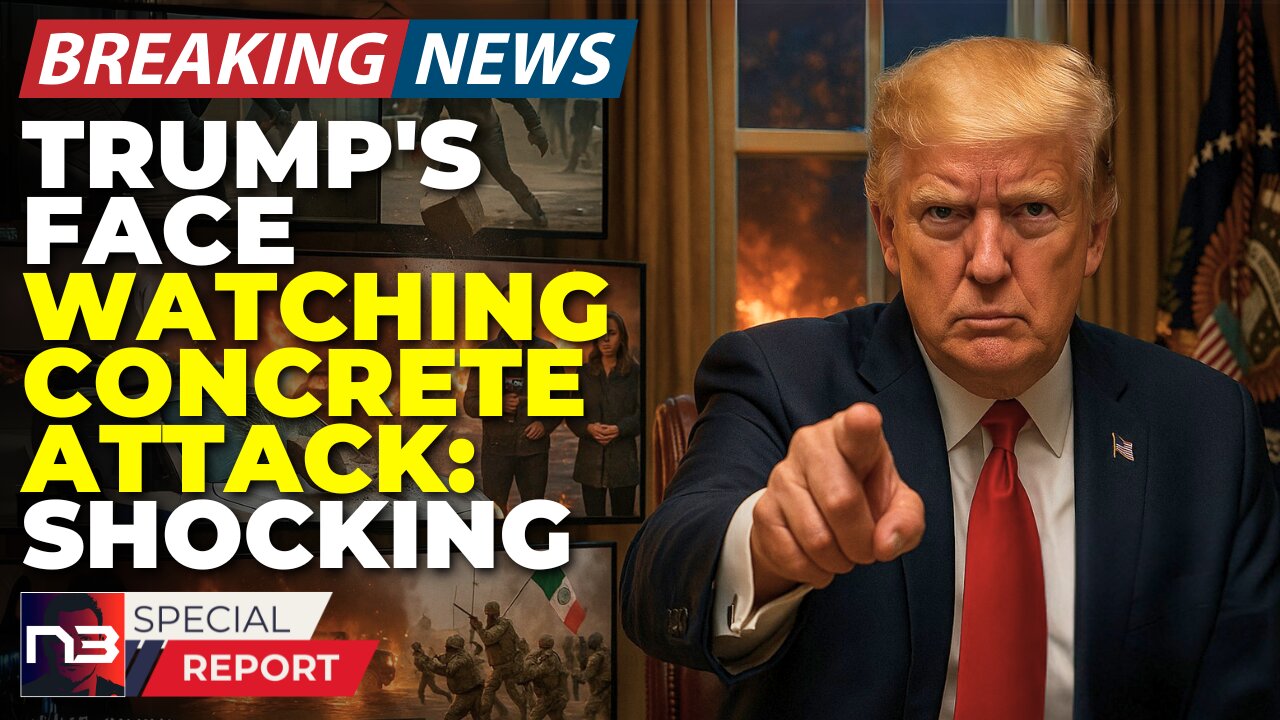 WATCH: Trump's Face When He Sees Concrete DROPPED On Police - Then He Did THIS