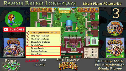School Tycoon | PC Game | 2004 | Beginner Levels #6-8 | Challenge Mode