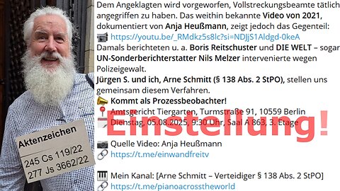 📢 POLIZEIGEWALT! Verfahren gegen Jürgen S. EINGESTELLT ⚖️ #August2020 #Querdenken #WirWarenMillionen