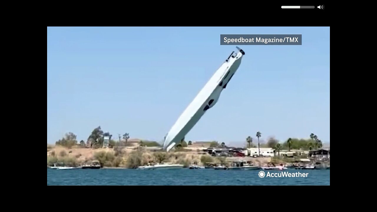 Incredible Video shows Speedboat launch into the air during Lake Havasu competition.