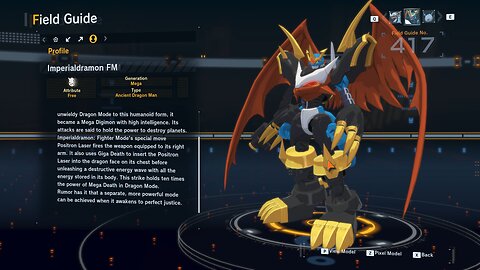 imperialdramon FM all digivolution/de-digivolution/profile Digimon Story Time Stranger