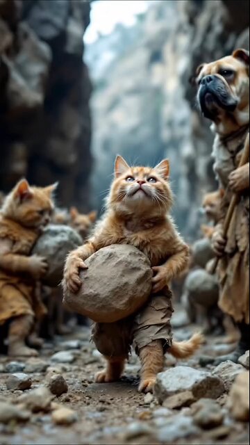 cat toon and dog ai animated video love cat