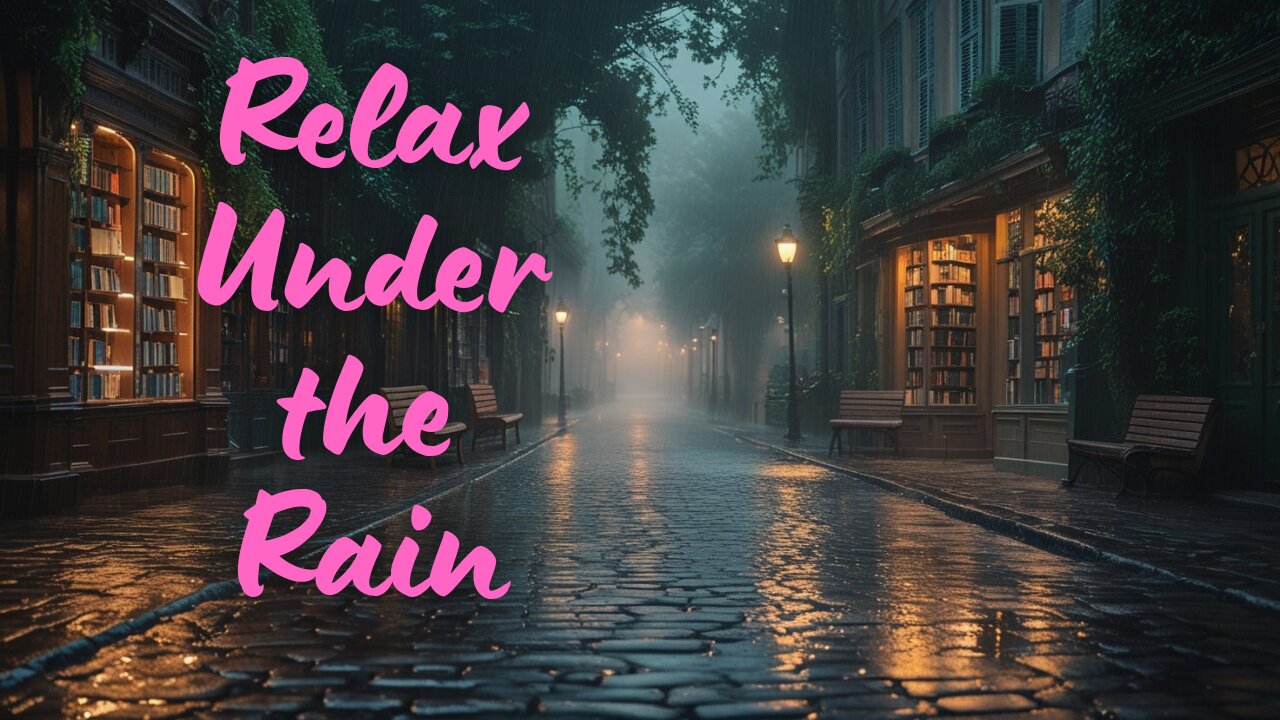 Rainy Street Serenity | 1 Hour of Relaxing Rain Sounds and Soothing Piano Music for Sleep and Study