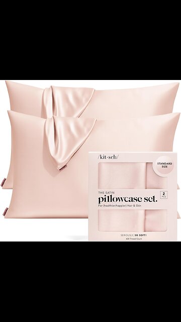 Kitsch Satin Pillowcase with Zipper