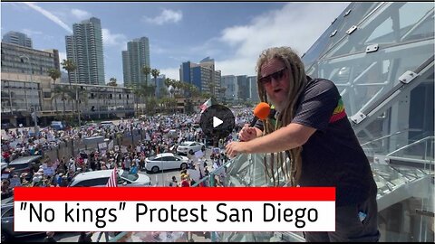 "NO KINGS" Protest in San Diego was Fu*King MASSIVE