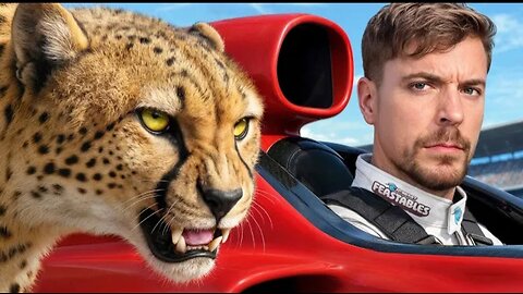 World's fastest car vs cheetah!