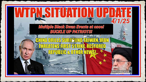 Iran threatens first strike on Diego Garcia, China surrounds Taiwan, Black swan events coming.