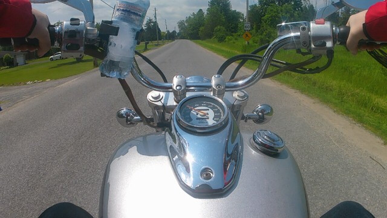 testing my camera on the motorcycle