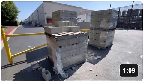 Psyop Season never dies, pallets of bricks found in Paramount, CA where the riots are taking place.