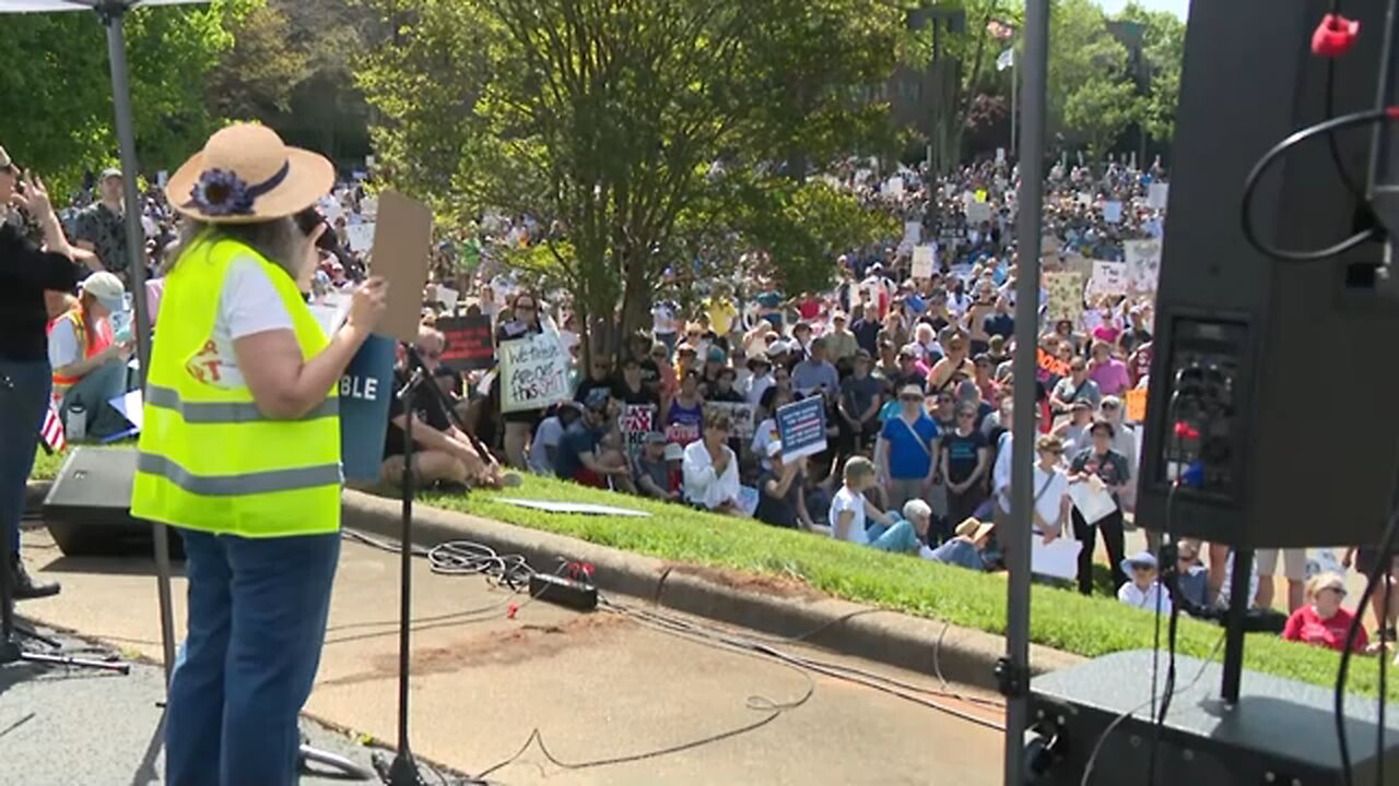 Charlotte rally against Musk and Trump draws thousands amid nationwide protests Saturday