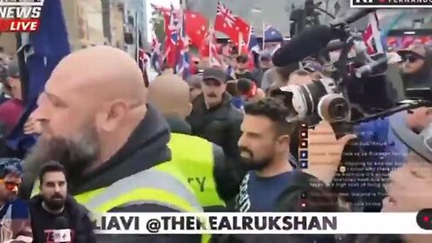 Avi Yemini & the Jewish controlled neo Nazis go at it all staged Australian immigration fake protest