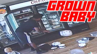 Grown Man Throws Epic Fit in an Ice Cream Store Destroying Their Cakes