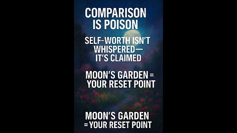 Self-worth dies when comparison takes over.