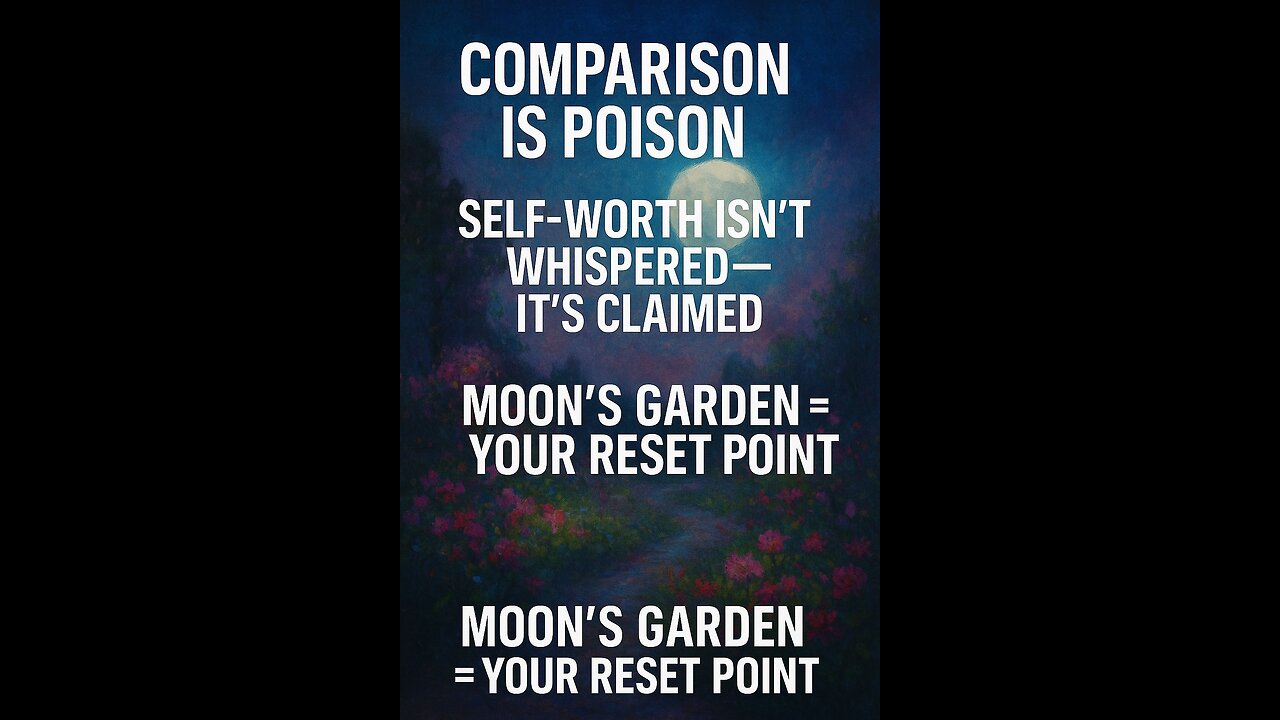Self-worth dies when comparison takes over.