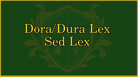 🟢 Important Legal Concept: No matter how harsh the law is, it must be enforced 🟢