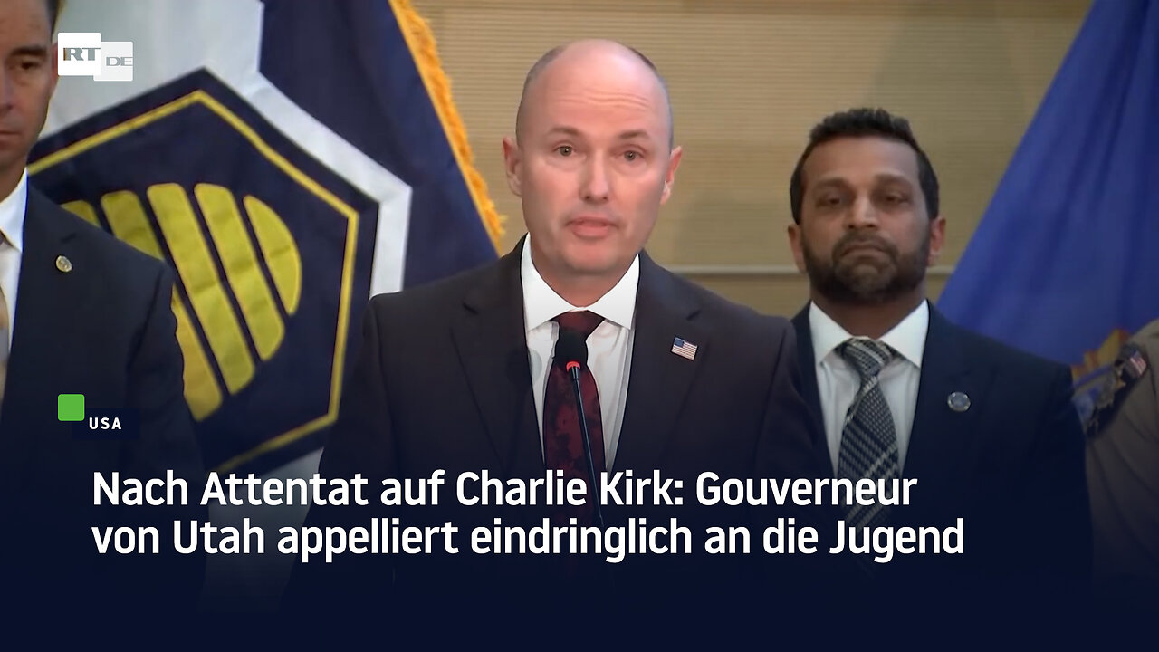 Nach Attentat auf Charlie Kirk: Gouverneur von Utah appelliert eindringlich an die Jugend