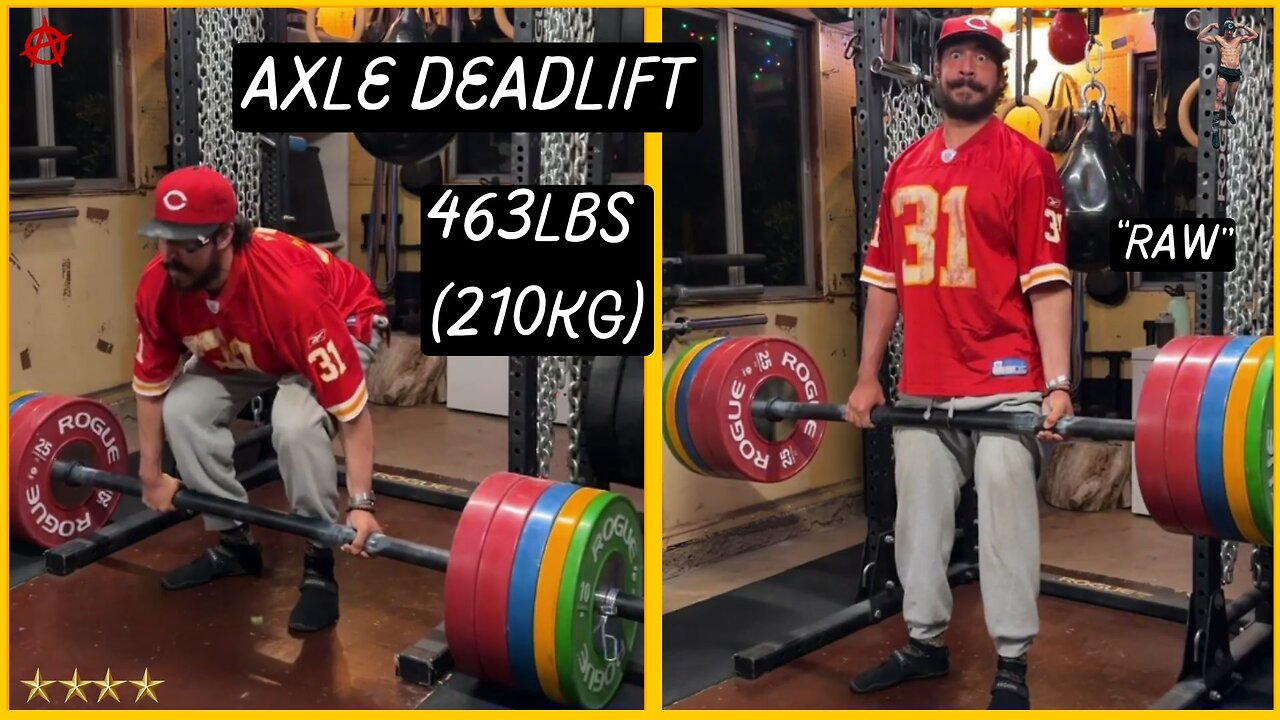 463lbs (210kg) Raw Axle Deadlift
