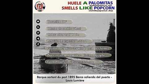 Barque sortant du port 1895 Barco saliendo del puerto - Louis Lumiére
