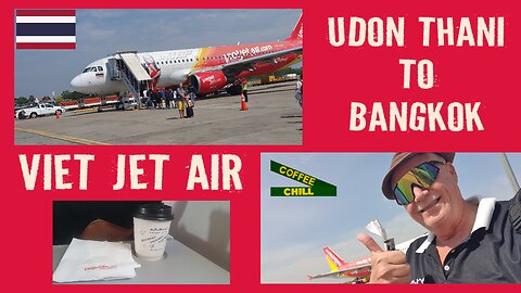 VietJet Air Flight Number VZ201 Exit Row Seat 12F Udon Thani UTH Airport to Bangkok Suvarnabhumi BKK