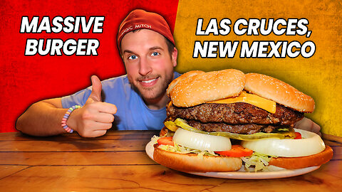 Battling This MASSIVE 8-Patty Cheeseburger Challenge in New Mexico
