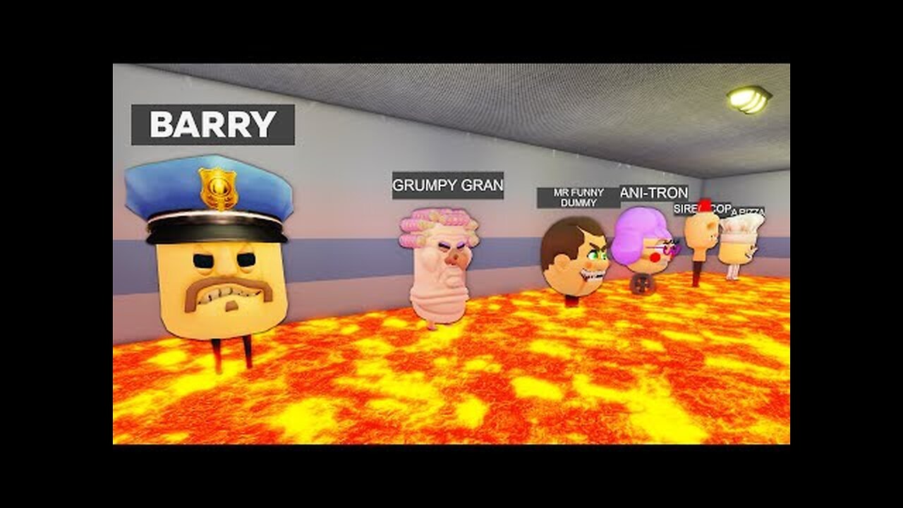Escaping from a BARRY'S COP LAVA HEAD PRISON RUN! And BECAME a BARRY COP
