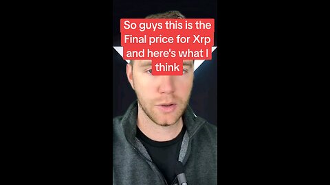 So guys this is the Final price for Xrp and here's what I think