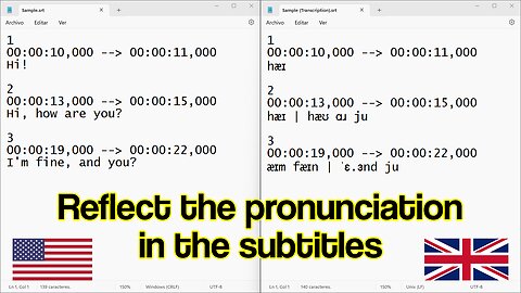 Get the phonetic subtitles for your movie in English