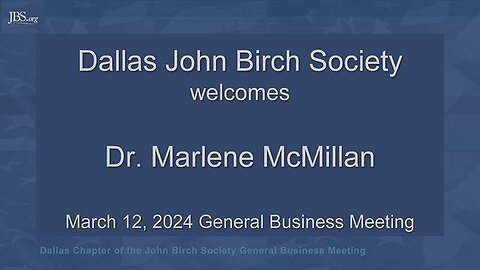 "Dr. Marlene McMillan Graces John Birch Society Meeting in Dallas: A Detailed Review"