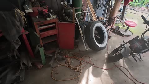 1949 ford f1 pickup . working on wiring brushing parts .