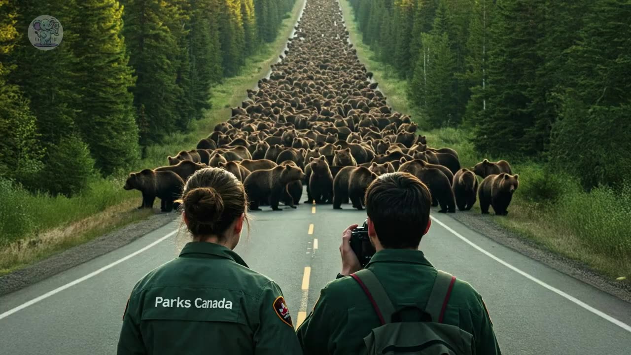 Hundreds of bears block the Icefields Highway. Minutes later the unbelievable happens.