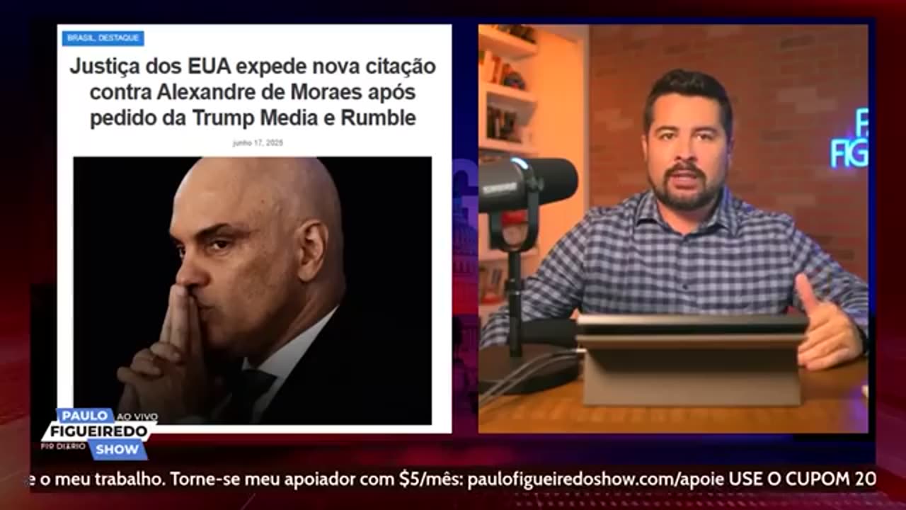 BOMBA!🔥Alexandre de Moraes vira FORAGIDO da Justiça dos Estados Unidos