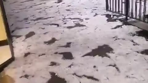 Flooding hit Golden Walk Mall in Germiston, South Africa, after a massive hailstorm