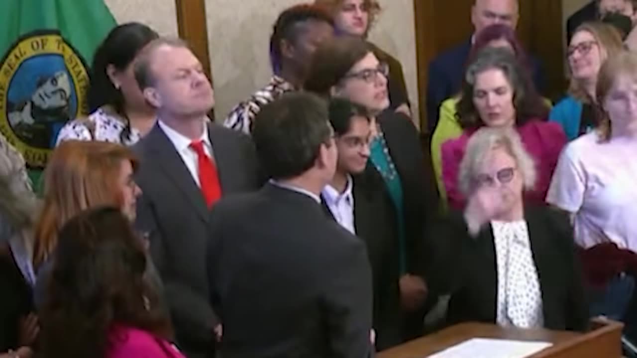 Tim Eyman crashes Bob Ferguson bill signing