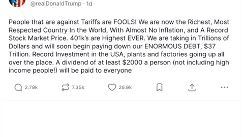 Trump Floats $2,000 Tariff Checks — Congress Shouldn’t Get One