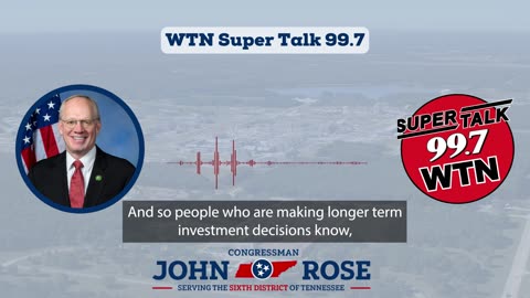Rep. Rose: OB3 Offers Tax Certainty that Will Result in Large Investments