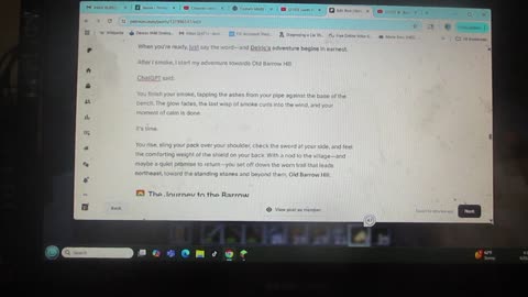 Wow. I discovered you can play D & D on ChatGPT. 6/22/2025