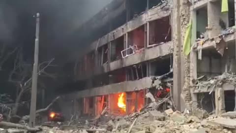 Consequences of Devastating Overnight Strikes on the Kiev Radio Plant