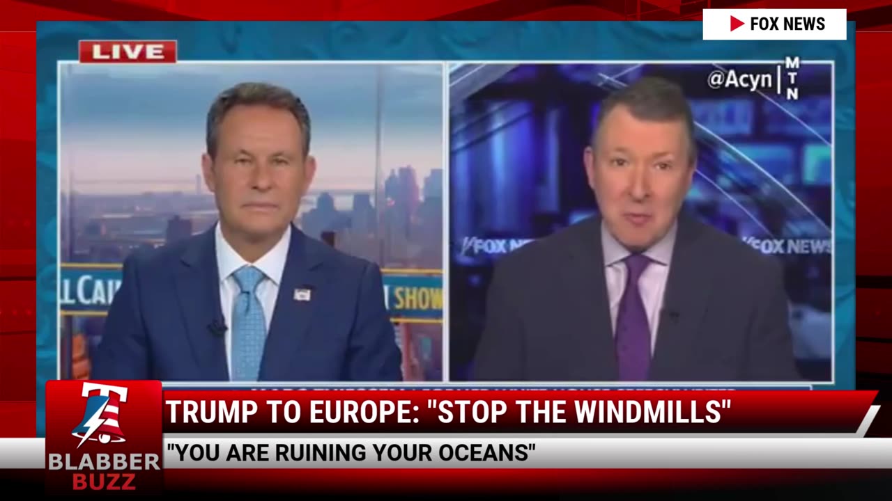 Trump To Europe: "Stop The Windmills"