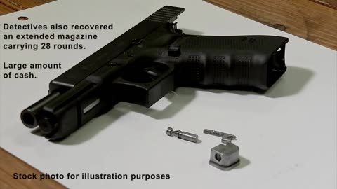Mesa Police Merc Armed Robbery Suspect Armed with Glock Switch and Extended Clip
