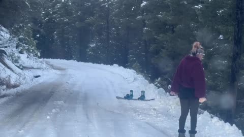 Sledding Off the Side of a Mountain