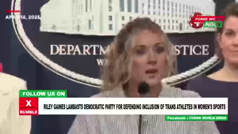 Riley Gaines takes the stage against DEM woke governors