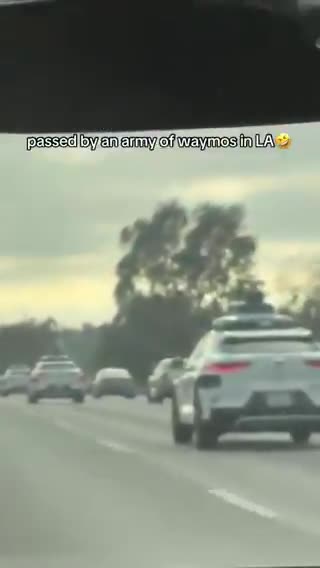 Waymo cars flee LA. Rioters burning Waymo cars. This is why we can't have nice things