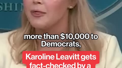 Karoline Leavitt gets fact-checked during White House press briefing